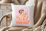 Better Late Than Ugly Retro Girl PNG, a Seasonal Illustration by OK Design (Thumbnail 5 of 5)