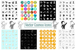 Vector Cosmos Icons - Universe