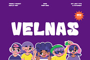 Velnas | Modern Playful Display Font, a Handwritten Font by Idea Studio (Thumbnail 1 of 10)