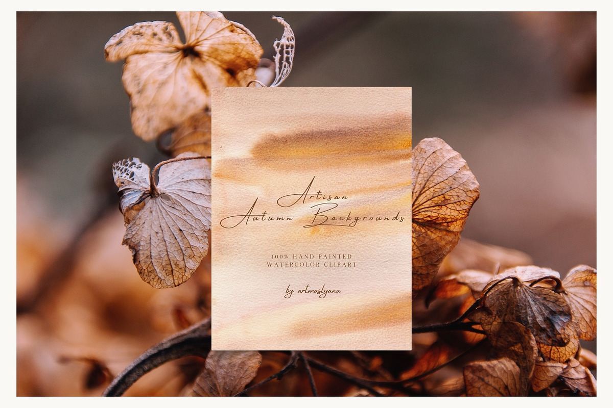Artisan Autumn Watercolor Background, a Background Graphic by ArtMaslyana (Photo 3 of 10)