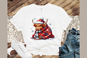 Winter Christmas Highland Cow PNG, an Illustration by Sublimation Artist (Thumbnail 7 of 9)