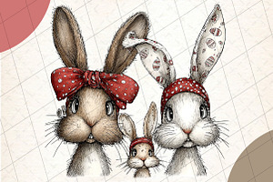Easter Bunny Clipart Rabbit Png, an Illustration by DreamCafeArt
