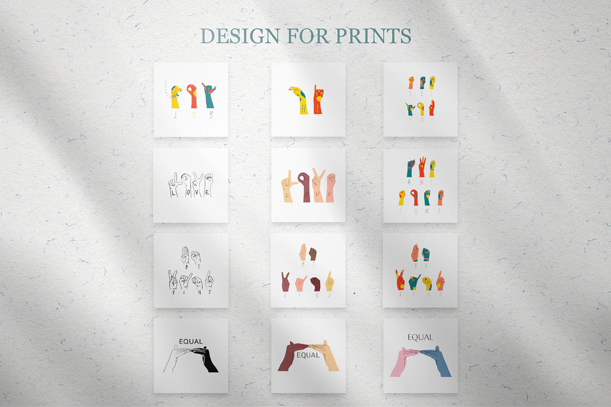 Sign Language bundle. ASL alphabet, an Education Illustration by ann_etc (Photo 6 of 10)