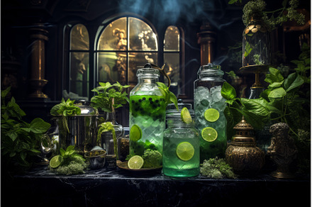 Refreshing Mojito cocktail green, a Food & Drink Photo by Ylivdesign