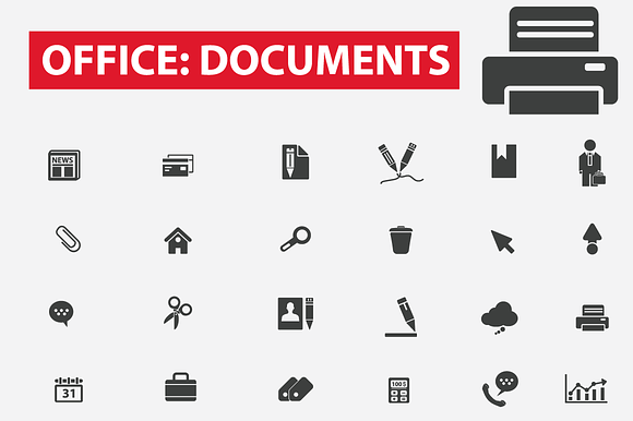 42 Office Documents Icons