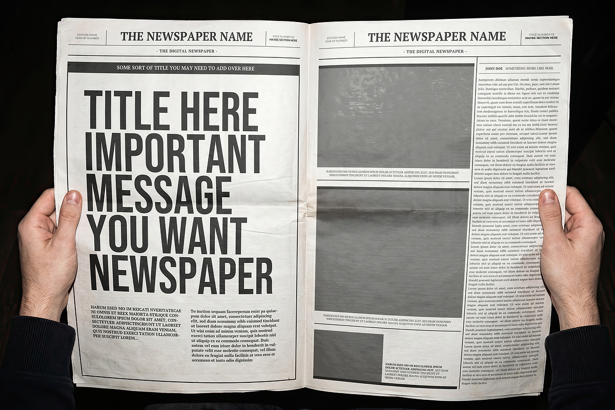 Newspaper Hard Flash Mockups, a Books & Magazine Mockup by Luuqas Design (Photo 2 of 4)