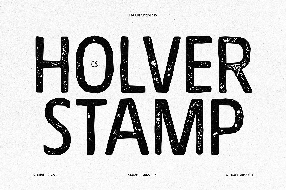 CS Holver Stamp, a Sans Serif Font by Craft Supply Co. (Photo 1 of 8)