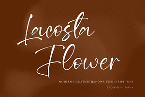 Lacoste Flower Signature Handwriting