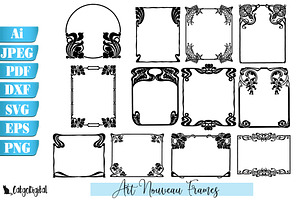 Art Nouveau Frames Art Deco Elements