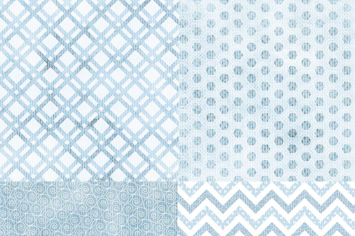 Wild About Blue Digital Paper Pack preview 2