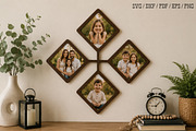 Diamond Family Photo Frame Laser, an Object Graphic by Libby Wishes (Thumbnail 3 of 3)