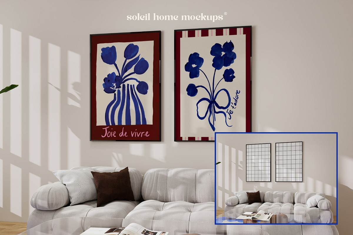 HELIA | Eclectic Frame Mockup Set, a Household Mockup by SoleilHomeMockups (Photo 3 of 11)