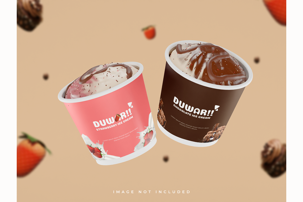 Snack & ice cream packaging bundle, a Merchandise Mockup by mockupocka (Photo 4 of 6)