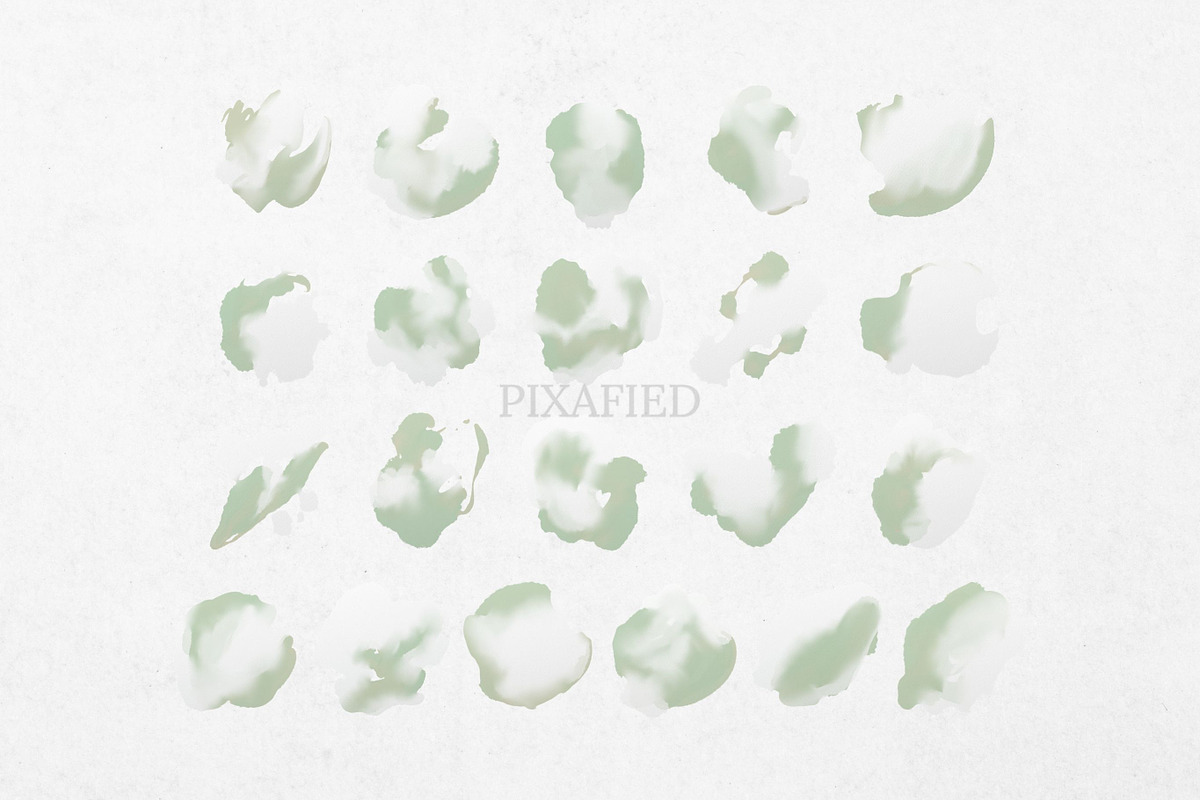 Green Watercolour Clip Art, a Decorative Illustration by Pixafied (Photo 3 of 4)