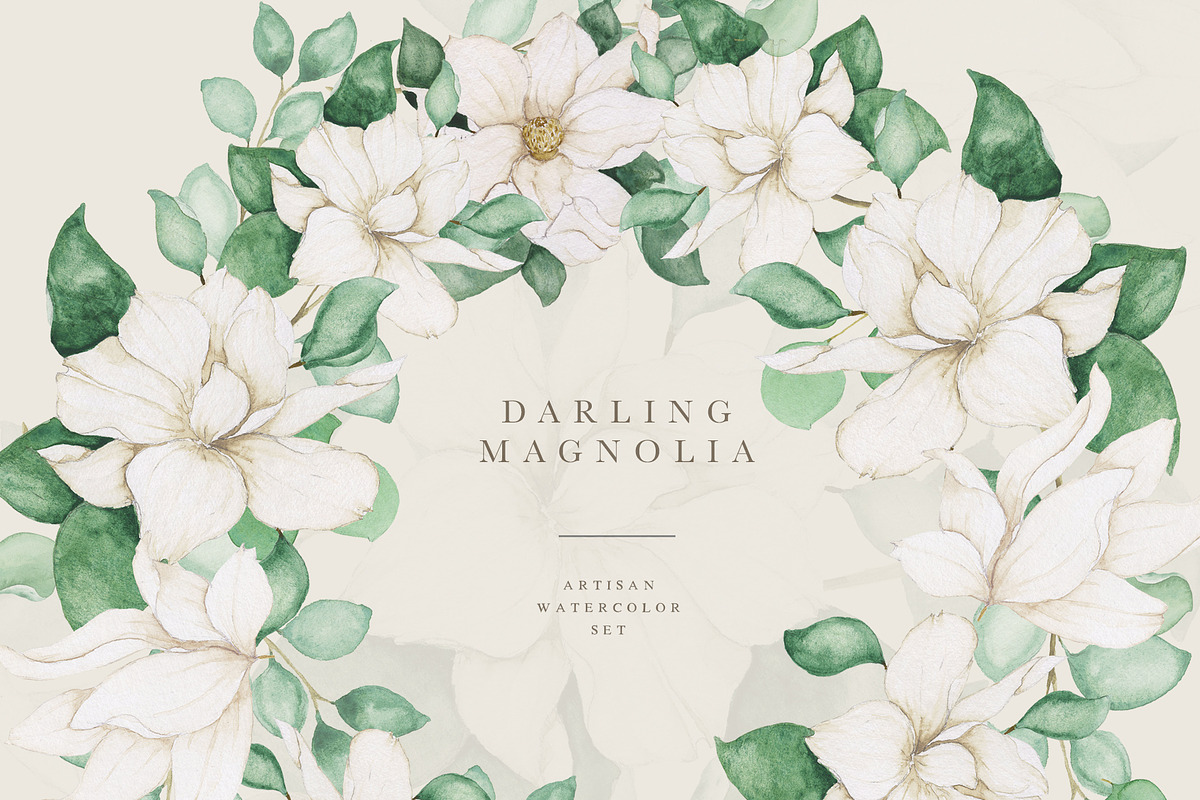 Floral Line Art & Watercolor Set, an Illustration by Laras Wonderland (Photo 4 of 9)