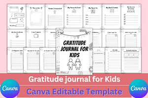 Gratitude Journal For Kids Canva