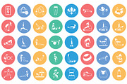 Pilates Fitness Vector Icons Pack, a Solid Icon by Vector Portal (Thumbnail 6 of 6)