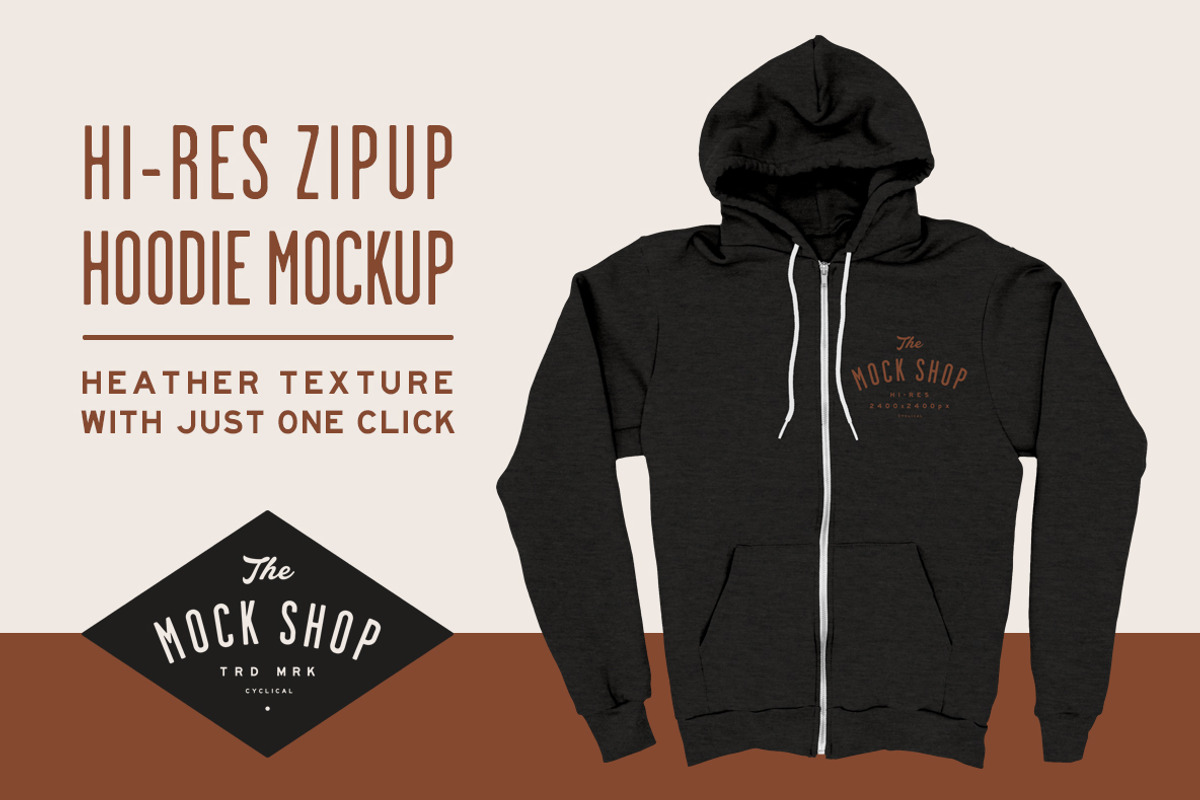 TMS Pro: Zipup Hoodie, a Shirt Mockup by The Mock Shop (Photo 3 of 3)
