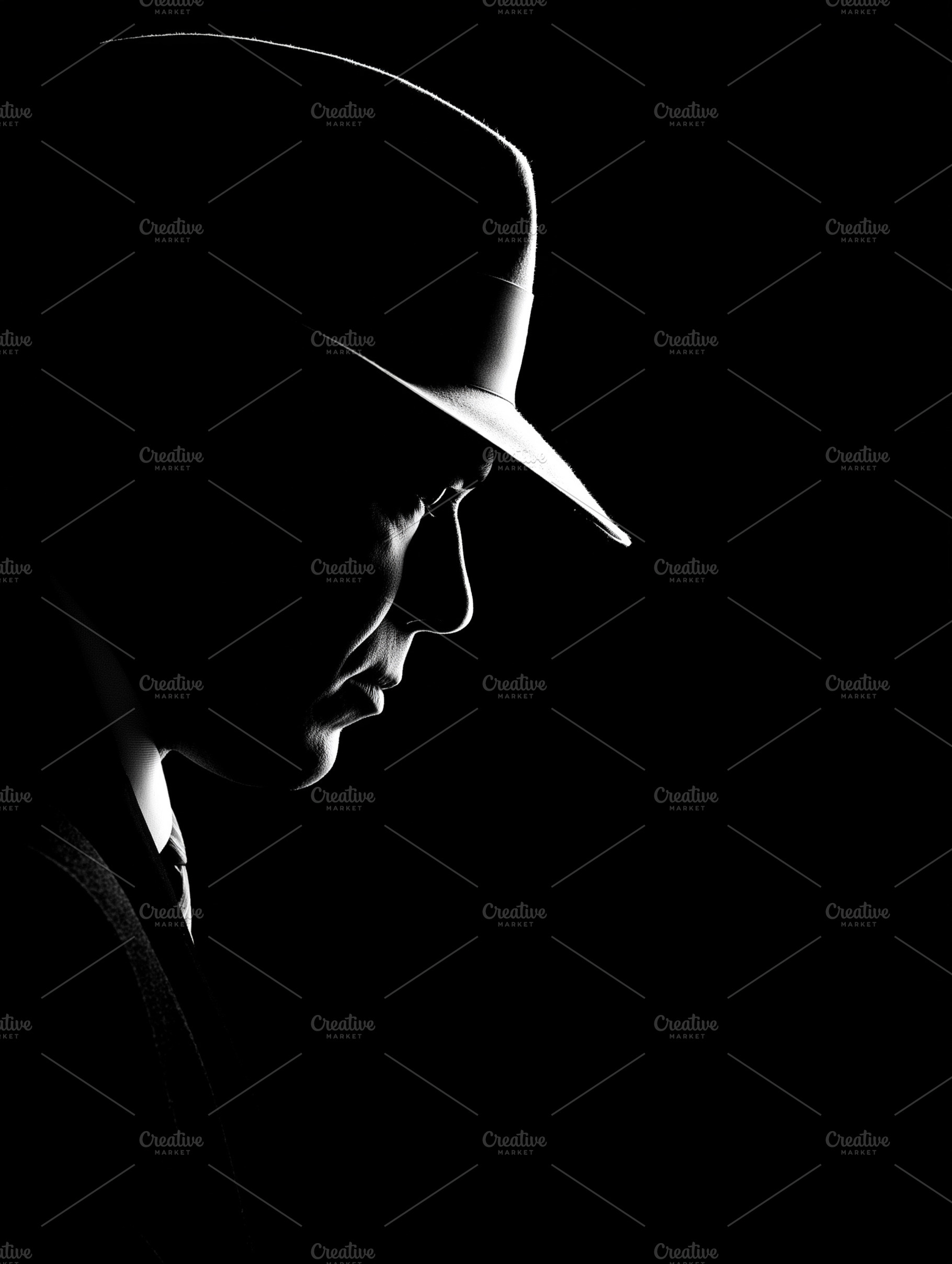 Dramatic black and white portrait of, a Person Photo by MistyDay