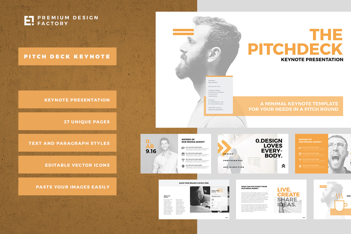 Pitchdeck Presentation Keynote, a Presentation Template by Egotype (Photo 1 of 12)