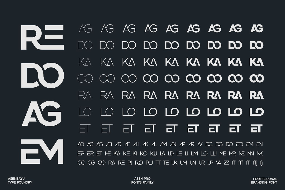 Asen Pro Fonts Family, a Sans Serif Font by Asenbayu (Photo 8 of 15)