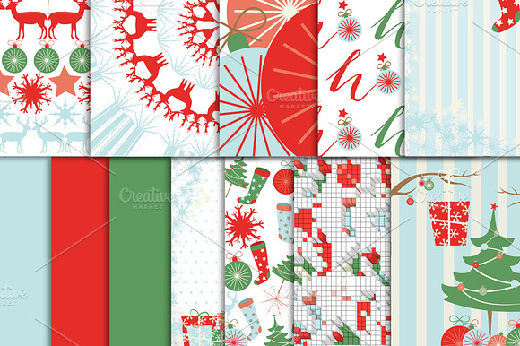 Christmas Digital Paper Pack preview 5