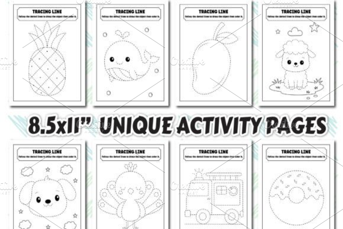 Tracing Line Activity Book for Kids, an Illustration by Design Station (Photo 2 of 4)