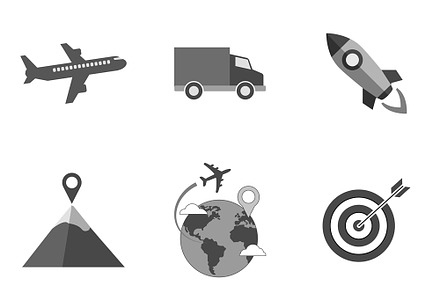 Nine Flat Icons. Set 11/23