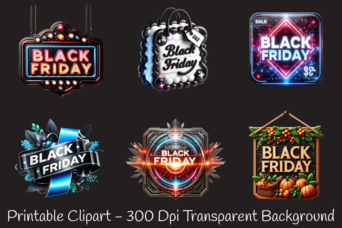 Black Friday Banners and Signs Clipa, an Illustration by RobertsArt (Photo 5 of 7)