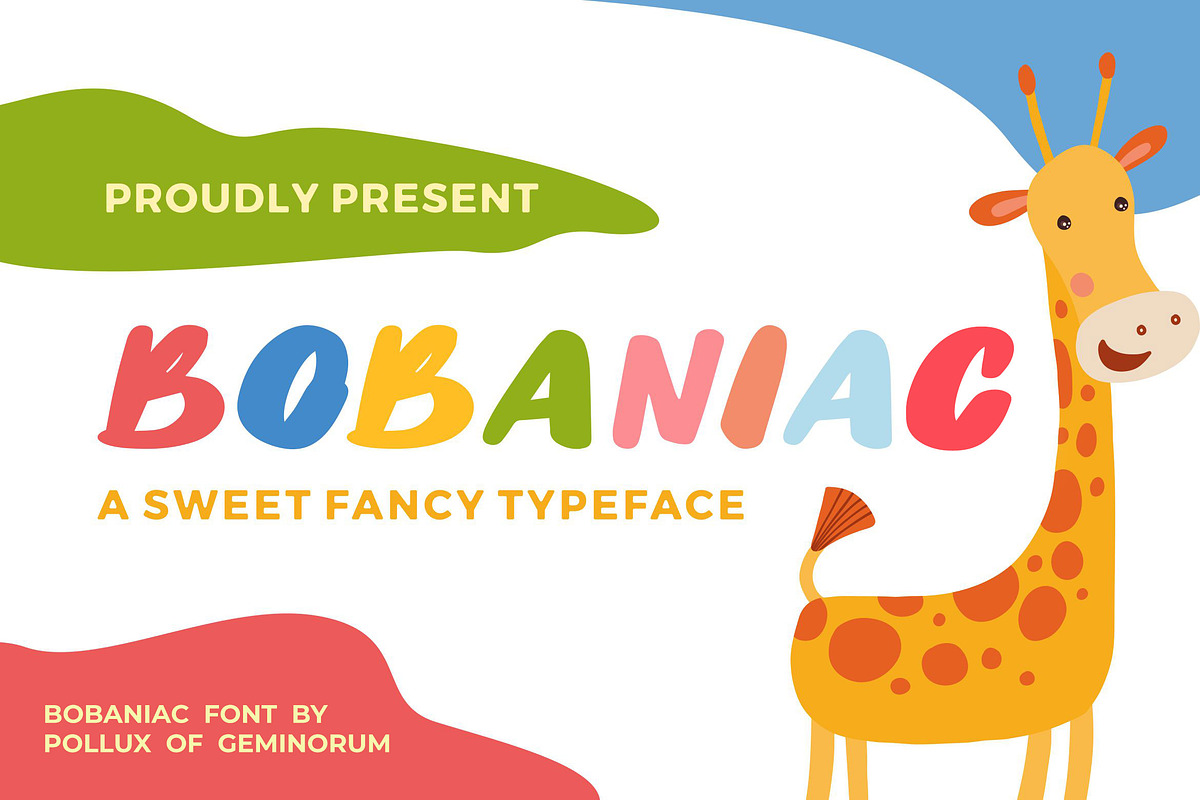 Bobaniac - Fun Font, a Font by Pollux of Geminorum (Photo 1 of 10)