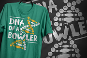 DNA of a bowler #2 - T-Shirt Design, an Illustration by artnook (Thumbnail 5 of 6)