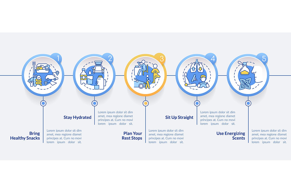 Road trip healthy habits infographic, a Templates & Theme by IMG Visuals