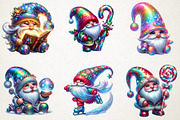 iridescent Christmas Cute Gnome Clip, an Illustration by RobertsArt (Thumbnail 4 of 7)