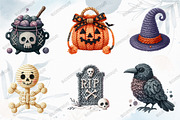 Crochet Halloween Sublimation Clipar, an Illustration by designcity5 (Thumbnail 2 of 5)