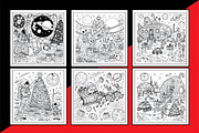Christmas in Space Coloring Book, a Seasonal Illustration by Design Station (Thumbnail 5 of 5)