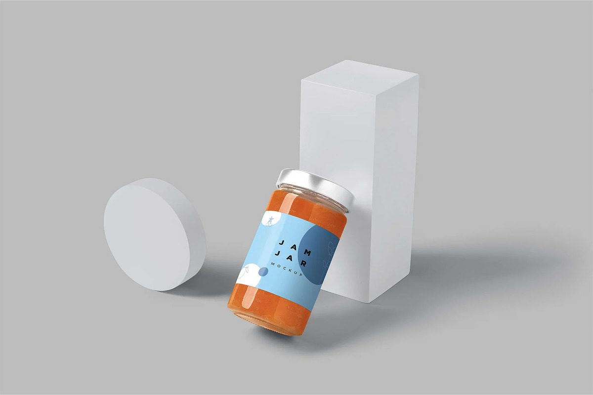 6 Jam Jar Mockups, a Product Mockup by megostudi0 (Photo 4 of 8)