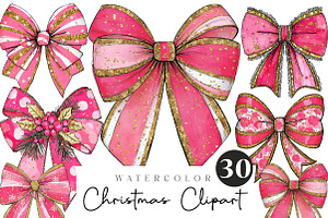 Christmas Bow clipart, an Illustration by CreationArt