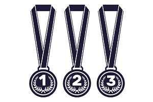 Winners medals on ribbon, a Sport Illustration by Vectorbuum
