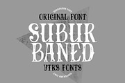 Suburbaned Font, a Font by vtks design (Thumbnail 3 of 3)