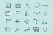 20 New Year Celebration Icons, an Icon by Creative VIP (Thumbnail 2 of 5)