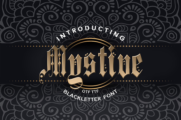 Mystive Blackletter Font preview 4