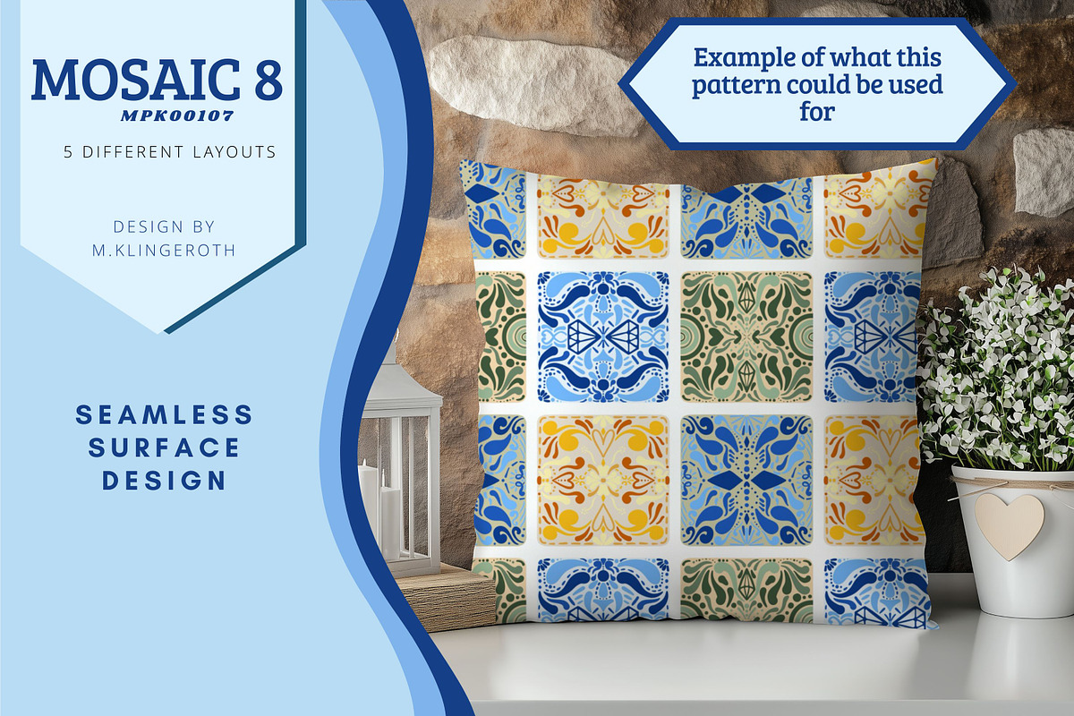 Mosaic 8, MPK00107 - Repeat Pattern, a Pattern Graphic by MissPerfectKaos (Photo 2 of 6)