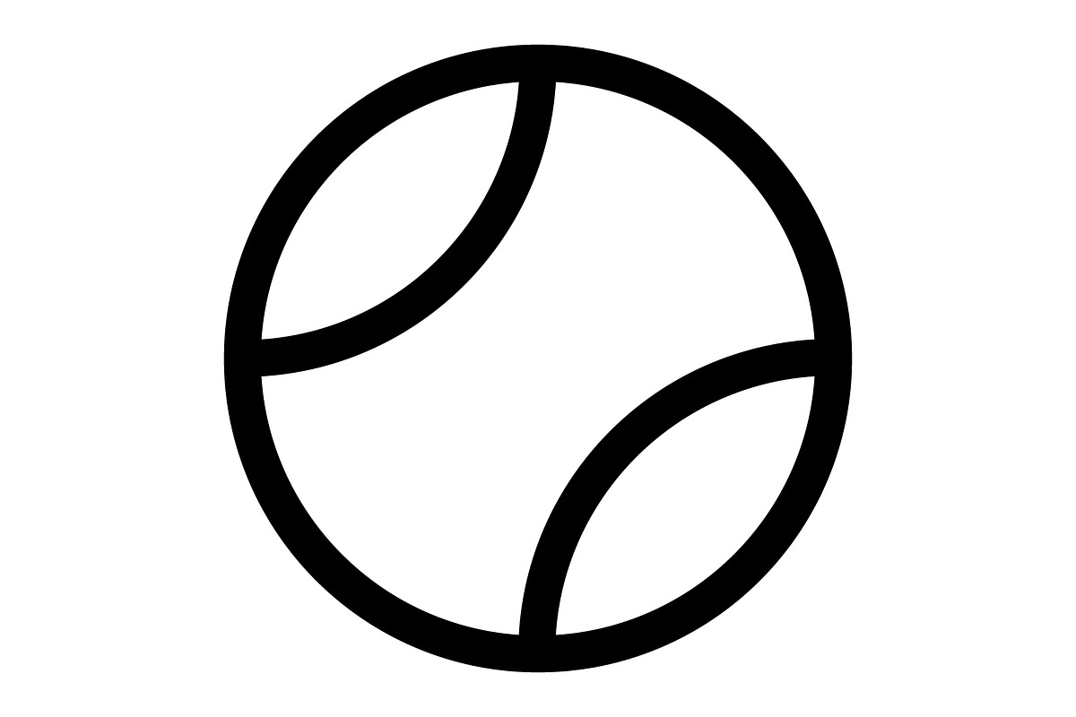 Tennis icon, an Outline Icon by Sumberpangan