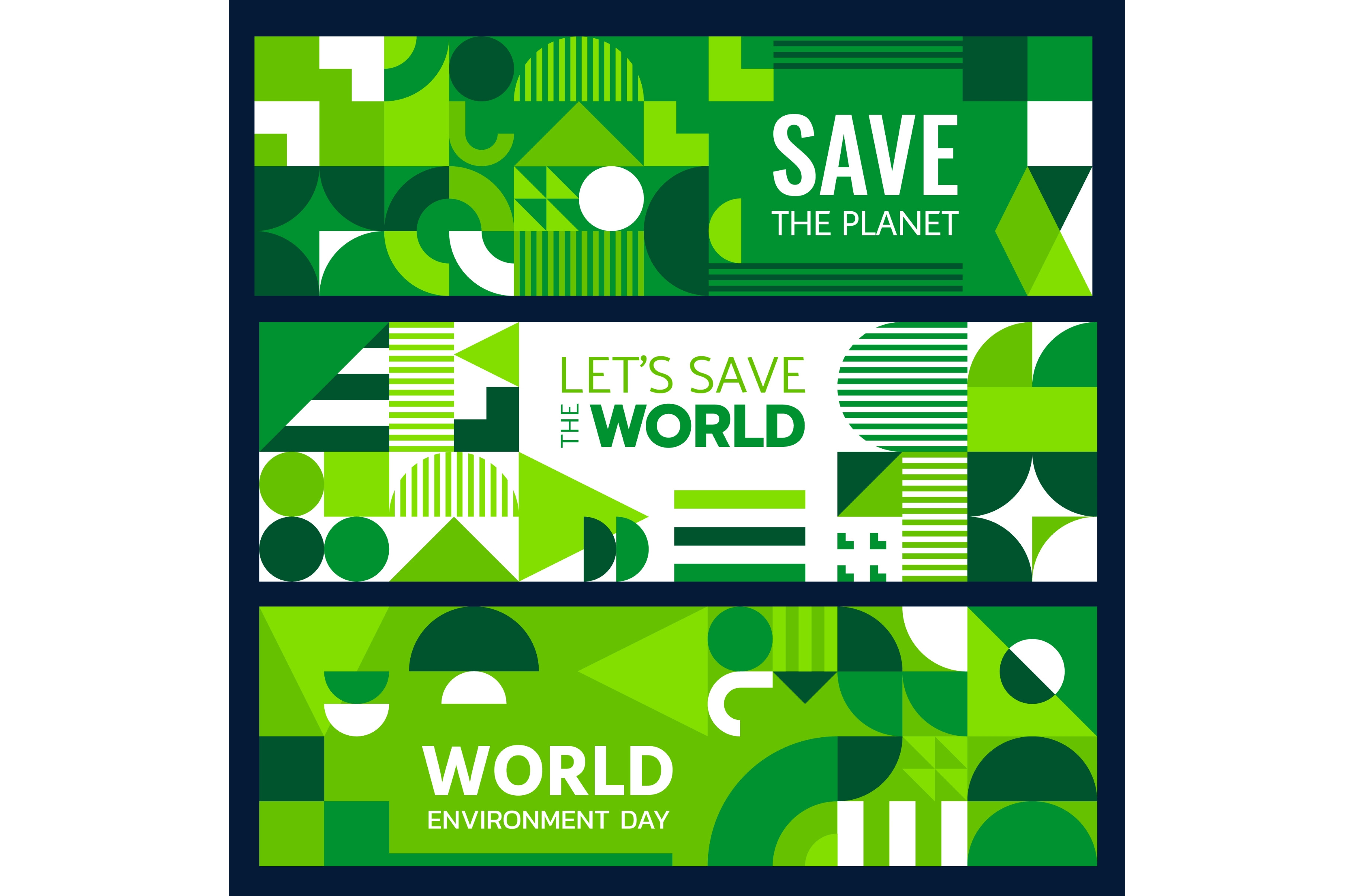 Environment eco banners, a Decorative Illustration by Vector Tradition