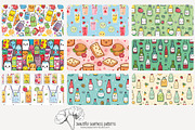 70 kawaii drinks seamless pattern, a Pattern Graphic by Poppy Lane Studio (Thumbnail 8 of 10)