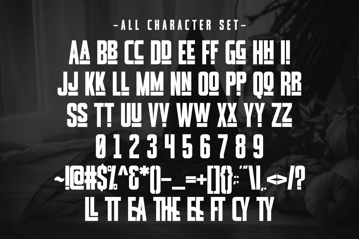 Halloween - Modern Sans Serif, a Sans Serif Font by Pian45 Studio (Photo 2 of 6)