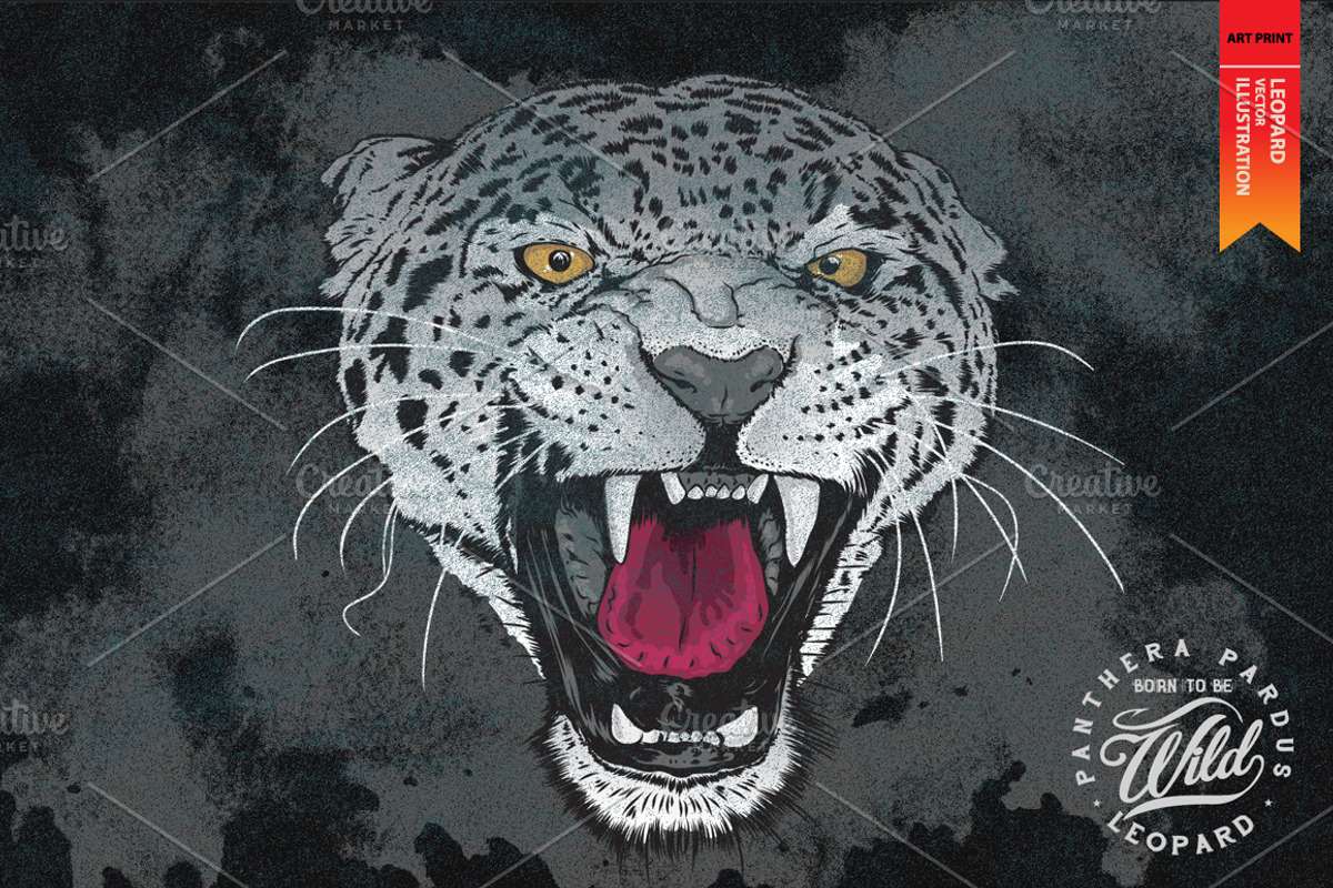 LEOPARD - Vector illustration, an Animal Illustration by Artistic & Unique (Photo 1 of 4)