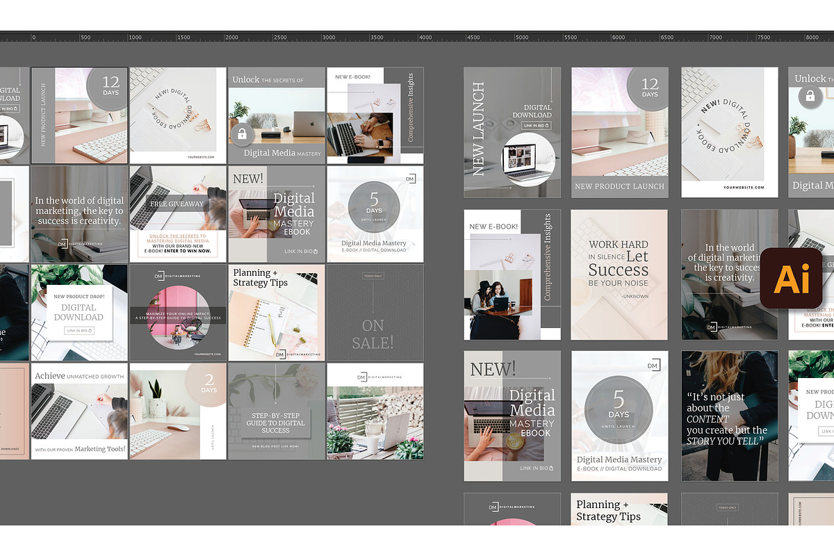 Digital Product Social Media Bundle, a Social Media Template by Unravel (Photo 6 of 6)
