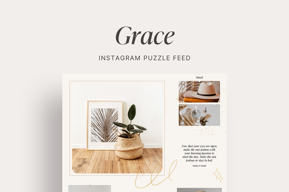 Canva Instagram Puzzle template, a Social Media Template by ...