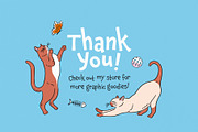 Cats! Vector Clip Art Illustrations, an Animal Illustration by rouxsupplyco (Thumbnail 9 of 9)